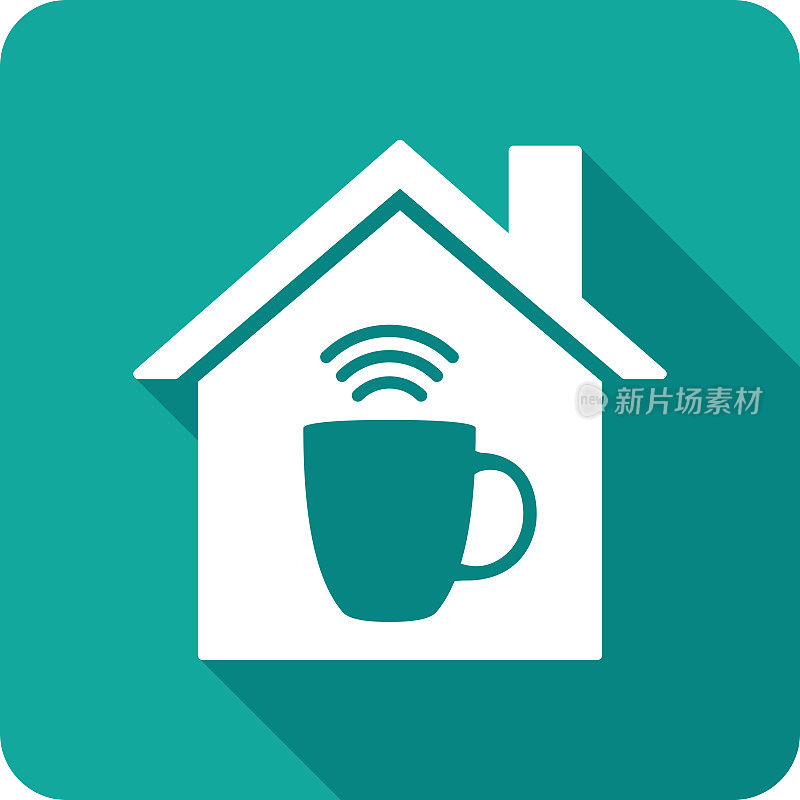 House Coffee Wifi图标剪影